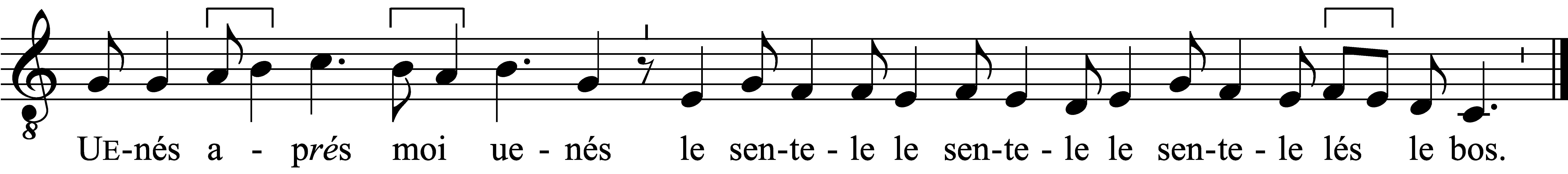 Refrain musical notation
